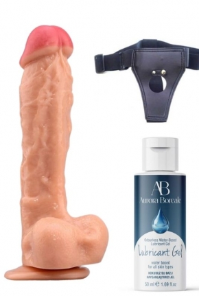 Belden Balamal Kayganlatrc Set Noctis 23cm Realistik Dildo No:22
